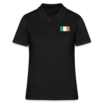 Pavillon de l’Irlande, drapeau de l’Irlande, Irlande - Polo Femme - noir - Devant - Ailine (174cm)