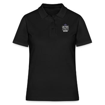 Femme portugaise drôle criant maman design - femme - Polo Femme - noir - Devant - Ailine (174cm)