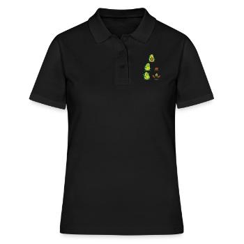 Avocado Mom for Pregnancy Mamacado Lovers - Frauen Polo Shirt - Schwarz - Vorne - Ailine (174cm)