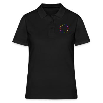 EU stars in rainbow colours - Women's Polo Shirt - black - Front - Ailine (174cm)