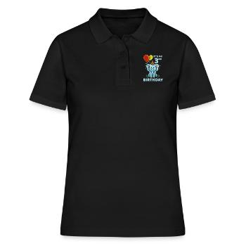 Netter 3. dritter Geburtstagselefant - Frauen Polo Shirt - Schwarz - Vorne - Ailine (174cm)