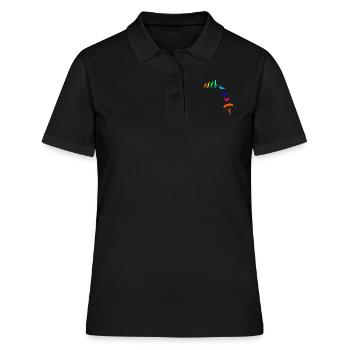 Parachute Parachuting Skydiving - Women's Polo Shirt - black - Front - Ailine (174cm)