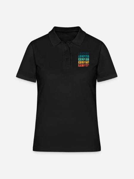 CAMPING Camping Camping - Polo Femme - noir