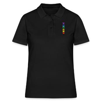 Papillon Papillon 7 Chakra Méditation Yoga - Polo Femme - noir - Devant - Ailine (174cm)