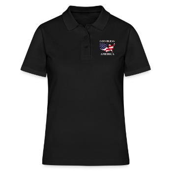 États-Unis God bless America - Polo Femme - noir - Devant - Ailine (174cm)