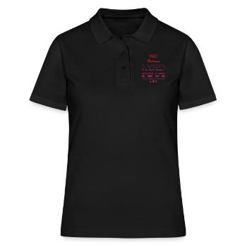 merci maîtresse cadeau de fin d'année CE2 - Polo Femme - noir - Devant - Ailine (174cm)