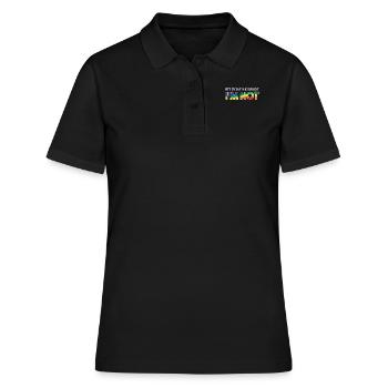 lgbt - Frauen Polo Shirt - Schwarz - Vorne - Ailine (174cm)
