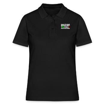 Quand la vie te déprime | 1N23456 moto - Polo Femme - noir - Devant - Ailine (174cm)