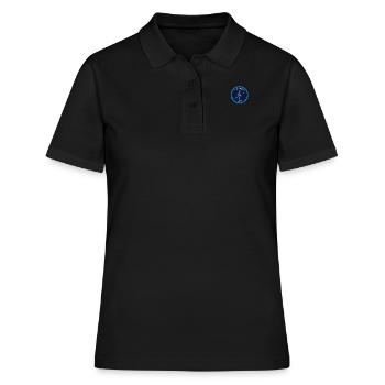 Retro vintage Voyager 1 40 Jahre Weltraum Sonde - Frauen Polo Shirt - Schwarz - Vorne - Ailine (174cm)