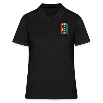 Rétro Niveau 9 déverrouillé - Polo Femme - noir - Devant - Ailine (174cm)