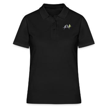 Budgerigar Parakeet Birds Parrot - Women's Polo Shirt - black - Front - Ailine (174cm)
