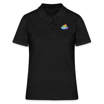 Unicorn haufen Kot Knödel AA Poop Scheisse - Frauen Polo Shirt - Schwarz - Vorne - Ailine (174cm)