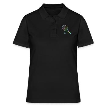 Joueur de tennis - Polo Femme - noir - Devant - Ailine (174cm)