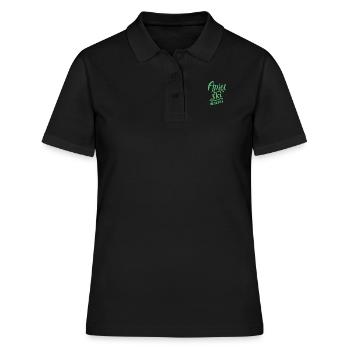 Moniteur de ski pour la fête après le ski Après le moniteur de ski - Polo Femme - noir - Devant - Ailine (174cm)