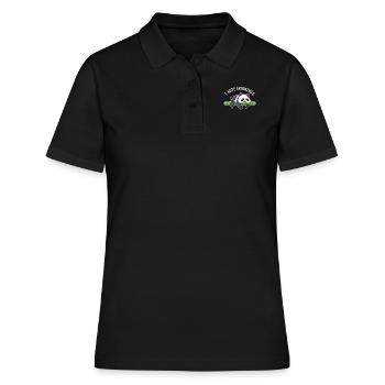 I Hate Mornings Panda Bamboo - Women's Polo Shirt - black - Front - Ailine (174cm)