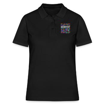 Mots de comptable - Polo Femme - noir - Devant - Ailine (174cm)