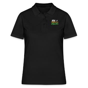 Zombie - Frauen Polo Shirt - Schwarz - Vorne - Ailine (174cm)