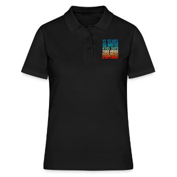 13 ans d'être génial 13e cadeau d'anniversaire 1er - Polo Femme - noir - Devant - Ailine (174cm)