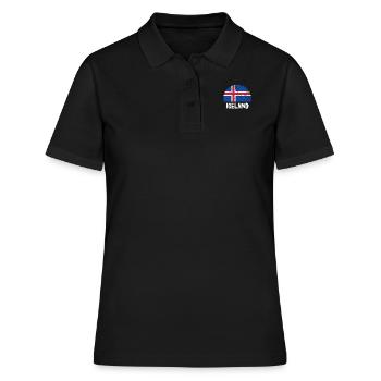 Island - Frauen Polo Shirt - Schwarz - Vorne - Ailine (174cm)