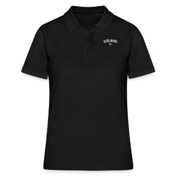 Island - Frauen Polo Shirt - Schwarz - Vorne - Ailine (174cm)