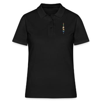 Planètes univers - Polo Femme - noir - Devant - Ailine (174cm)