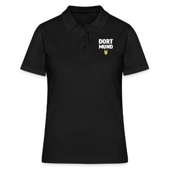 Dort Mund Lustig Spaß Karneval Fasching Versaut - Frauen Polo Shirt - Schwarz - Vorne - Ailine (174cm)