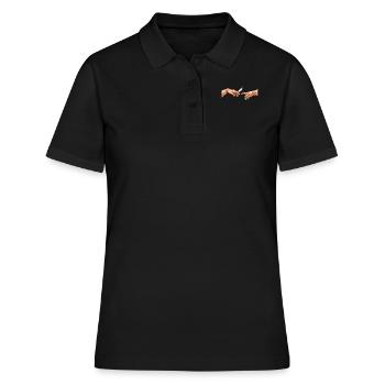 Erschaffung Adams mit Joint Weed Canabis - Frauen Polo Shirt - Schwarz - Vorne - Ailine (174cm)