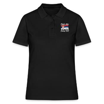 Serbien - Frauen Polo Shirt - Schwarz - Vorne - Ailine (174cm)