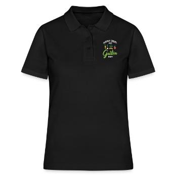 Ich Habe Keine Zeit Der Garten Ruft - Frauen Polo Shirt - Schwarz - Vorne - Ailine (174cm)