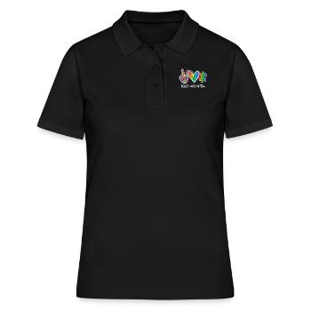 Peace Love Autism - Polo Femme - noir - Devant - Ailine (174cm)
