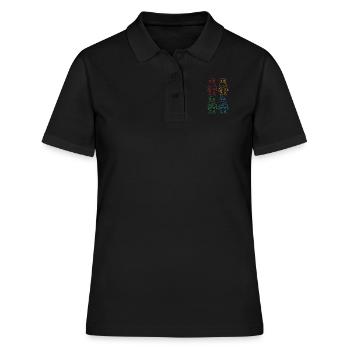 Roboter - Frauen Polo Shirt - Schwarz - Vorne - Ailine (174cm)