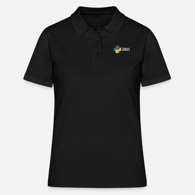 Funny Python Programmer Programming Distressed - Women's Polo Shirt - black