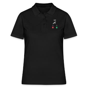 Möwe Wasservogel Shirt Geschenkidee - Frauen Polo Shirt - Schwarz - Vorne - Ailine (174cm)