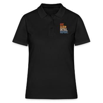 Eat Sleep Detail Repeat Detailer Auto Detailing - Women's Polo Shirt - black - Front - Ailine (174cm)