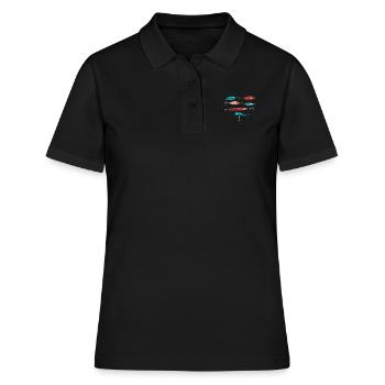 Various colorful fishing lures - Women's Polo Shirt - black - Front - Ailine (174cm)