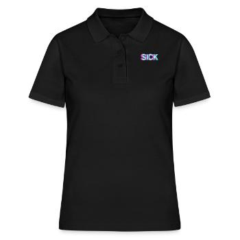 Sick Krank Krass Krasso Sickmode Sick - Women's Polo Shirt - black - Front - Ailine (174cm)