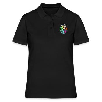 Sie können sich fragen: Persönliche Einführung Cha - Frauen Polo Shirt - Schwarz - Vorne - Ailine (174cm)