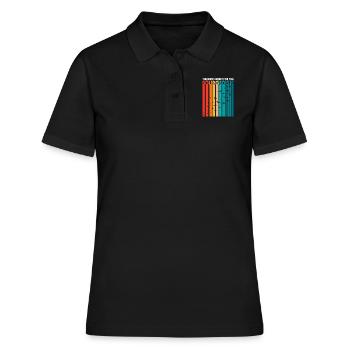 Les oiseaux travaillent pour le plaisir de la conspiration bourgeoise - Polo Femme - noir - Devant - Ailine (174cm)