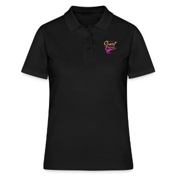 Sunset curve - Frauen Polo Shirt - Schwarz - Vorne - Ailine (174cm)