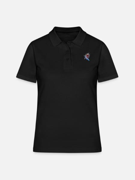 fighter glove art - Women's Polo Shirt - black