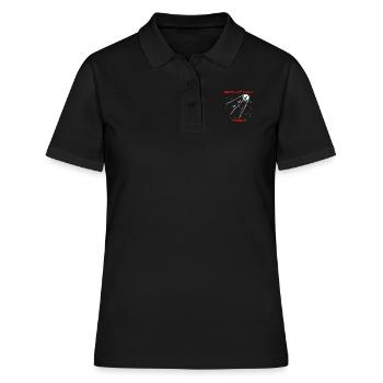 Sputnik UDSSR Sowjetunion Geschenkidee - Frauen Polo Shirt - Schwarz - Vorne - Ailine (174cm)