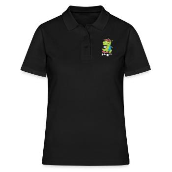dinosaure - Polo Femme - noir - Devant - Ailine (174cm)