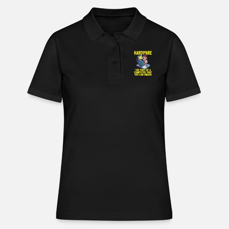 Smash PC Hardware Debugging IT Coder Informatics - Women's Polo Shirt - black