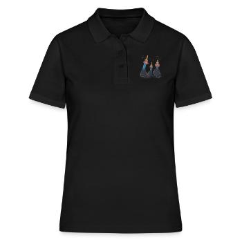 Trio Guinea Fowl - Women's Polo Shirt - black - Front - Ailine (174cm)
