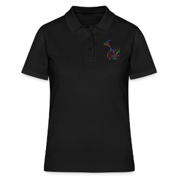 Colorful Stroke Unicycle - Women's Polo Shirt - black - Front - Ailine (174cm)