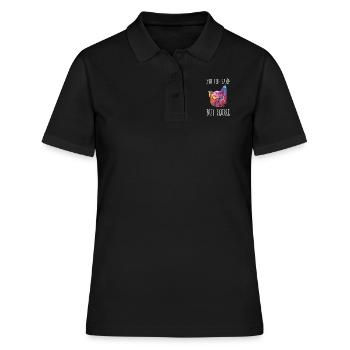 Le bien-être animal végétalien n'est pas le même mais les végétaliens égaux - Polo Femme - noir - Devant - Ailine (174cm)