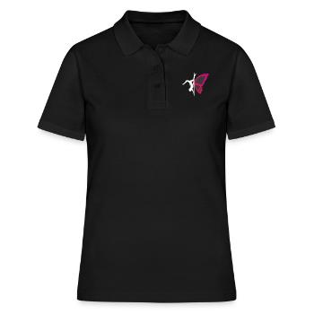 Poledance Butterfly - papillon danseur de poteau - Polo Femme - noir - Devant - Ailine (174cm)