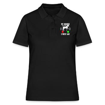 Call horse - Women's Polo Shirt - black - Front - Ailine (174cm)