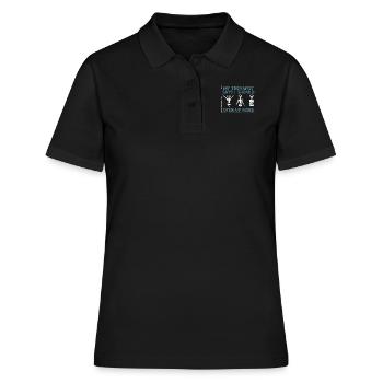 Vin vin rouge vin blanc proverbes drôles - Polo Femme - noir - Devant - Ailine (174cm)