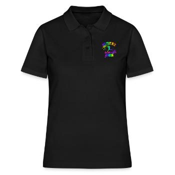 Läuferin, die tut nix, die will nur joggen, Jogger - Frauen Polo Shirt - Schwarz - Vorne - Ailine (174cm)